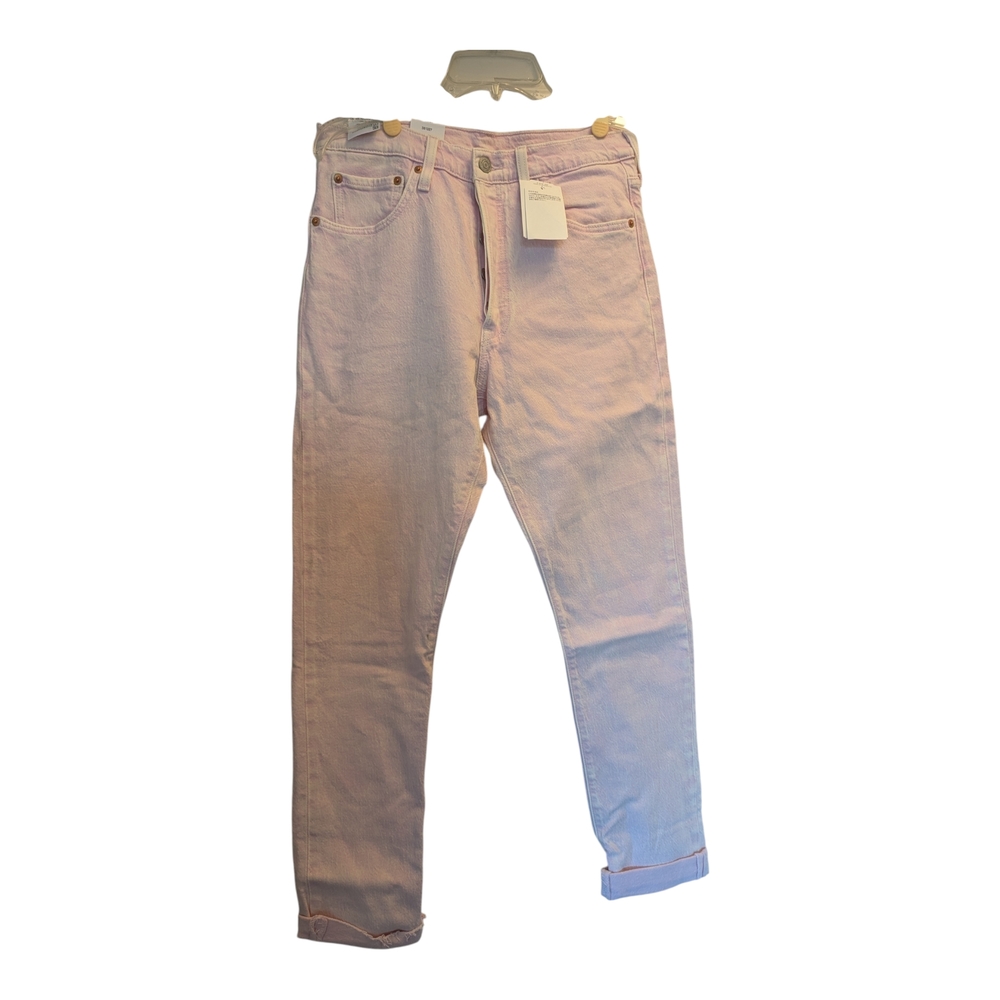 Levi's 501 Light Pink Stretch skinny leg Jeans 29/30 NWT
